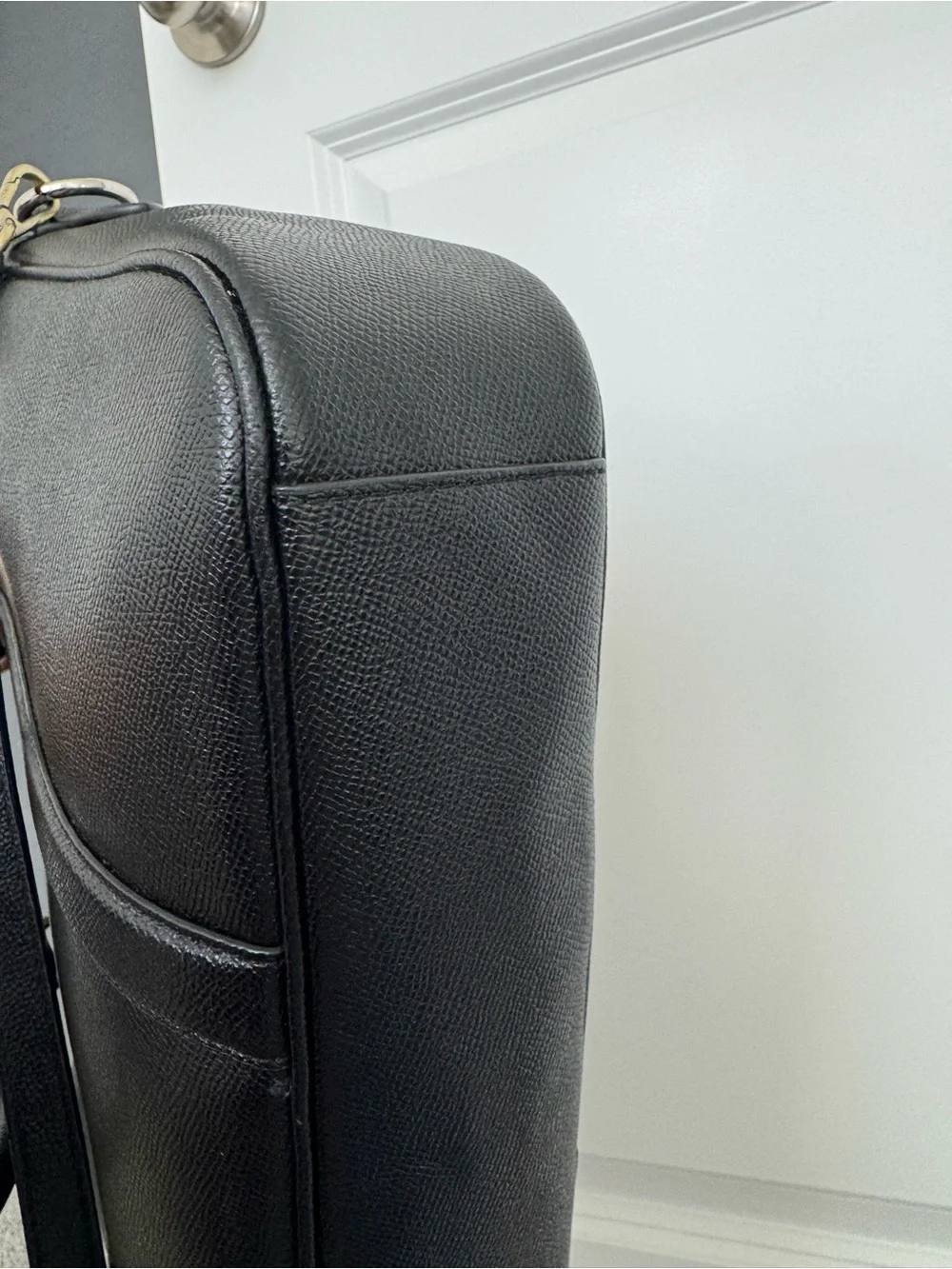 Coach Perry Slim Brief F59057 Black Leather